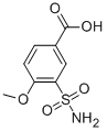 结构式 CAS# 20532-06-3, 3-(氨基磺酰基)-4-甲氧基苯甲酸
