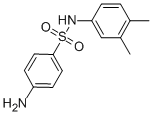 结构式 CAS# 20555-67-3, 4-氨基-N-(3,4-二甲基苯基)苯磺酰胺