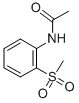 structure of CAS# 20628-27-7, N-[2-(Methylsulfonyl)Phenyl]-Acetamide