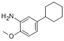 structure of CAS# 206559-52-6, 5-Cyclohexyl-2-Methoxy-Benzenamine;5-CYCLOHEXYL-O-ANISIDINE