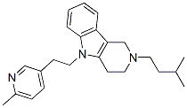 CAS 登录号：20675-01-8， 2,3,4,5-四氢-2-异戊基-5-[2-(6-甲基-3-吡啶基)乙基]-1H-吡啶并[4,3-b]吲哚