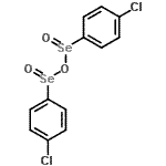 structure of CAS# 206986-80-3, 1,3-Bis(4-chlorophenyl)diselenoxane 1,3-dioxide;1,3-Bis(4-chlorophenyl)diselenoxane 1,3-dioxide #;BENZENESE<wbr>LENINIC A<wbr>CID,4-CHL<wbr>ORO-, (4-<wbr>CHLOROPHE<wbr>NYL)SELEN<wbr>INYL ESTER