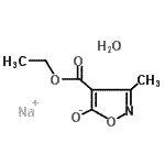 structure of CAS# 207291-72-3, Sodium 4-(Ethoxycarbonyl)-3-Methyl-1,2-Oxazol-5-Olate Hydrate (1:1:1);Ethyl 5-h<wbr>ydroxy-3-<wbr>methyl-4-<wbr>isoxazole<wbr>carboxyla<wbr>te sodium<wbr> salt hyd<wbr>rate;383643_ALDRICH