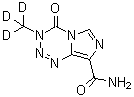 structure of CAS# 208107-14-6, 3-(<Sup>2</Sup>H<Sub>3</Sub>)Methyl-4-Oxo-3,4-Dihydroimidazo[5,1-d][1,2,3,5]Tetrazine-8-Carboxamide;Temozolomide-d3