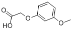 structure of CAS# 2088-24-6, 2-(3-Methoxyphenoxy)Acetic Acid;2-(3-Methoxyphenoxy)Ethanoic Acid;Nsc38177;Sbb016237