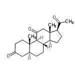 结构式 CAS# 2089-06-7, (5alpha)-孕甾烷-3,11,20-三酮
