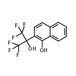 结构式 CAS# 2092-87-7, 2-(1,1,1,3,3,3-六氟-2-羟基-2-丙基)-1-萘酚