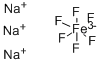 structure of CAS# 20955-11-7, Sodium Hexafluoroferrate;Ferric Trisodium Hexafluoride;Ferrate (3-), Hexafluoro-, Trisodium Oc-6-11