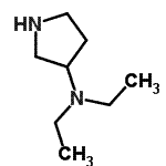结构式 CAS# 20984-82-1, N,N-二乙基-3-吡咯烷胺