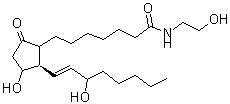 structure of CAS# 210976-81-1, (8xi,13E)-11,15-Dihydroxy-N-(2-Hydroxyethyl)-9-Oxoprost-13-En-1-Amide;"N-(<wbr>2-hydroxy<wbr>ethyl)-9-<wbr>oxo-11α,1<wbr>5S-dihydr<wbr>oxy-prost<wbr>-13E-en-1<wbr>-amide&qu<wbr>ot;N-(2-hydr<wbr>oxyethyl)<wbr>-9-oxo-11<wbr>α,15S-dih<wbr>ydroxy-pr<wbr>ost-13E-e<wbr>n-1-amide;Prostaglandin E1 Ethanolamide
