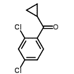 结构式 CAS# 212139-17-8, 环丙基(2,4-二氯苯基)甲酮