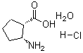 结构式 CAS# 212755-84-5, (1S,2R)-2-氨基环戊烷羧酸盐酸盐水合物