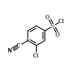 结构式 CAS# 213130-43-9, 3-氯-4-氰基苯磺酰基氯化物