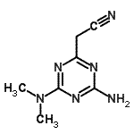 结构式 CAS# 21320-38-7, [4-氨基-6-(二甲基氨基)-1,3,5-三嗪-2-基]乙腈