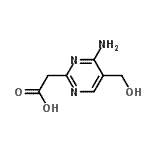 结构式 CAS# 21346-54-3, [4-氨基-5-(羟基甲基)-2-嘧啶基]乙酸