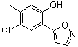 结构式 CAS# 213690-32-5, 4-氯-5-甲基-2-(1,2-恶唑-5-基)苯酚