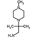 结构式 CAS# 21404-92-2, 2-甲基-2-(4-甲基-1-哌嗪基)-1-丙胺