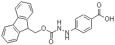 structure of CAS# 214475-53-3, 4-{2-[(9H-Fluoren-9-Ylmethoxy)Carbonyl]Hydrazino}Benzoic Acid;4- -BENZOICACID;4-(2-Fmoc-hydrazino)benzoic acid;4-{[(fluoren-9-ylmethoxy)carbonylamino]amino}benzoic acid