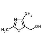 structure of CAS# 214553-55-6, (2,4-Dimethyl-1,3-Oxazol-5-Yl)Methanol;(2,4-dimethyloxazol-5-yl)methanol;2,4-dimethyl-5-hydroxymethyloxazole;MFCD10699443