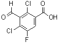 结构式 CAS# 214774-58-0, 2,4-二氯-5-氟-3-甲酰基苯甲酸