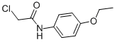 structure of CAS# 2153-08-4, 2-Chloro-N-(4-Ethoxyphenyl)Acetamide;2-Chloro-N-(4-Ethoxyphenyl)Ethanamide;N-(Chloroacetyl)-P-Phenetidide;Nsc46900