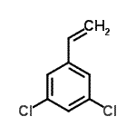 structure of CAS# 2155-42-2, 1,3-Dichloro-5-Vinylbenzene;1,3-Dichloro-5-ethenylbenzene;3,5-Dichlorostyrene