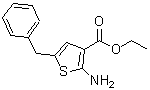 结构式 CAS# 216686-60-1, 2-氨基-5-苄基-3-噻吩羧酸乙酯