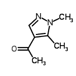 结构式 CAS# 21686-05-5, 1-(1,5-二甲基-1H-吡唑-4-基)乙酮