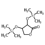 结构式 CAS# 21730-93-8, 3,4-二[(三甲基硅烷基)氧基]二氢-2(3H)-呋喃酮