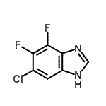 结构式 CAS# 217951-45-6, 5-氯-6,7-二氟-1H-苯并咪唑