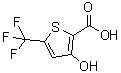 结构式 CAS# 217959-85-8, 3-羟基-5-(三氟甲基)-2-噻吩羧酸