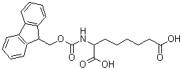 结构式 CAS# 218457-76-2, 2-(9H-芴-9-基甲氧羰基氨基)辛烷二酸