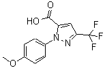 结构式 CAS# 218631-48-2, 1-(4-甲氧基苯基)-3-(三氟甲基)-1H-吡唑-5-羧酸