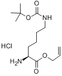 结构式 CAS# 218938-64-8, N6-[(1,1-二甲基乙氧基)羰基]-L-赖氨酸 2-丙烯-1-基酯盐酸盐(1:1)
