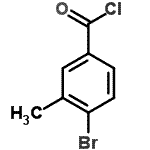 structure of CAS# 21900-25-4, 4-Bromo-3-Methylbenzoyl Chloride;4-Bromo-3-Methyl-Benzoyl Chloride;4-BROMO-3-METHYLBENZOYLCHLORIDE;MFCD01075724