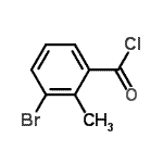 结构式 CAS# 21900-48-1, 3-溴-2-甲基苯甲酰氯