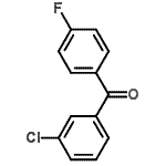 结构式 CAS# 2192-35-0, (3-氯苯基)(4-氟苯基)甲酮