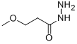 structure of CAS# 21920-89-8, 3-Methoxy-Propanoic Acid Hydrazide;2-Methoxypropenest.0.5%Potassiumcarbonate;3-METHOXYPROPIONIC ACID HYDRAZIDE