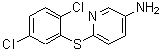 structure of CAS# 219865-85-7, 6-[(2,5-Dichlorophenyl)Sulfanyl]-3-Pyridinamine;3-PYRIDINAMINE,6-[(2,5-DICHLOROPHENYL)THIO]-;MFCD00052802;Maybridge1_001685