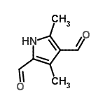 structure of CAS# 2199-61-3, 3,5-Dimethyl-1H-Pyrrole-2,4-Dicarbaldehyde;3,5-dimethyl-1H-pyrrole-2,4-dicarbaldehyde