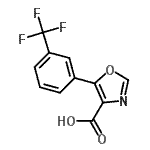 结构式 CAS# 220652-95-9, 5-[3-(三氟甲基)苯基]-1,3-恶唑-4-羧酸