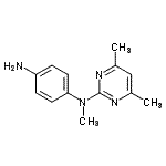structure of CAS# 220844-79-1, N-(4,6-Dimethyl-2-Pyrimidinyl)-N-Methyl-1,4-Benzenediamine;(4-aminophenyl)(4,6-dimethylpyrimidin-2-yl)methylamine;1,4-BENZE<wbr>NEDIAMINE<wbr>,N1-(4,6-<wbr>DIMETHYL-<wbr>2-PYRIMID<wbr>INYL)-N1-<wbr>METHYL-;1,4-diamine