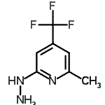 结构式 CAS# 22123-09-7, 2-肼基-6-甲基-4-(三氟甲基)吡啶