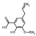structure of CAS# 2216-99-1, 5-Allyl-2-Hydroxy-3-Methoxybenzoic Acid