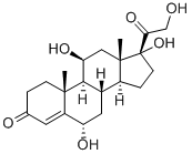 structure of CAS# 2242-98-0, (6A,11B)-6,11,17,21-Tetrahydroxy-Pregn-4-Ene-3,20-Dione;(6S,8S,9S,10R,11S,13S,14S,17R)-6,11,17-Trihydroxy-17-(2-Hydroxy-1-Oxoethyl)-10,13-Dimethyl-2,6,7,8,9,11,12,14,15,16-Decahydro-1H-Cyclopenta[A]Phenanthren-3-One;(6S,8S,9S,10R,11S,13S,14S,17R)-17-Glycoloyl-6,11,17-Trihydroxy-10,13-Dimethyl-2,6,7,8,9,11,12,14,15,16-Decahydro-1H-Cyclopenta[A]Phenanthren-3-One;(6S,8S,9S,10R,11S,13S,14S,17R)-6,11,17-Trihydroxy-17-(2-Hydroxyethanoyl)-10,13-Dimethyl-2,6,7,8,9,11,12,14,15,16-Decahydro-1H-Cyclopenta[A]Phenanthren-3-One