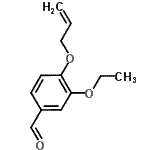 structure of CAS# 225939-36-6, 4-(Allyloxy)-3-Ethoxybenzaldehyde;3-ethoxy-4-(prop-2-en-1-yloxy)benzaldehyde;3-ethoxy-4-prop-2-enyloxybenzaldehyde;BENZALDEHYDE,3-ETHOXY-4-(2-PROPEN-1-YLOXY)-