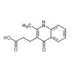 structure of CAS# 22609-25-2, 3-(2-Methyl-4-Oxo-1,4-Dihydro-3-Quinolinyl)Propanoic Acid;3-(4-hydroxy-2-methyl-3-quinolinyl)propanoic acid;3-(4-hydroxy-2-methyl-3-quinolyl)propanoic acid;3-(4-hydroxy-2-methylquinolin-3-yl)propanoic acid