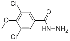 structure of CAS# 22631-59-0, 3,5-Dichloro-4-Methoxy-Benzoic Acid Hydrazide;3,5-Dichloro-4-Methoxy-Benzohydrazide;St024794;Brn 2735079
