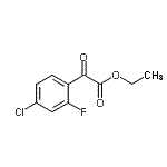 structure of CAS# 228998-72-9, Ethyl (4-Chloro-2-Fluorophenyl)(Oxo)Acetate;Ethyl 4-chloro-2-fluorobenzoylformate;MFCD09801394