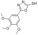 结构式 CAS# 23269-92-3, 5-(3,4,5-三甲氧基-苯基)-[1,3,4]恶二唑-2-硫醇